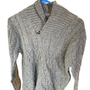 Gray Cable Knit Teen Sweater
